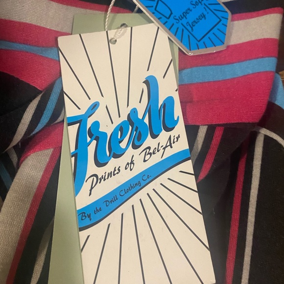 NWT Mens Fresh Prints Of Belair XL Striped Short Sleeve Jersey Screen Tee - Picture 3 of 5